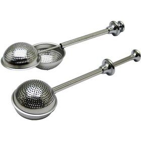 Resim Paslanmaz Çelik Pratik Çay Süzgeci Gösterildiği Gibi 