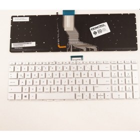 Resim HP Uyumlu Pavilion 15-Aw 15-Ar Notebook Klavye Işıklı Gri 