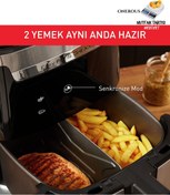 Resim TEFAL 2'si 1 Arada Fritöz & Izgara Yağsız Airfryer, Xxl 6.5 Litre Geniş Kapasite, Çift Bölme Aparatlı 