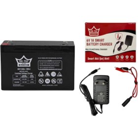 Resim Akülü Oyuncak Araba İçin 6v 12ah Akü Ve Şarj Aleti 