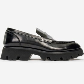 Resim Erkek Casual Kalın Taban Loafer Ayakkabı Gerçek Deri Mc 20228 Siyah Null Siyah 