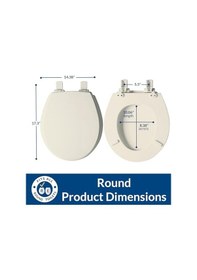 Resim 847slow 346 Kendall Yavaş Kapalı, Çıkarılabilir Emaye Ahşap Klozet Kapağı, Asla Gevşemez, Bisküvi/keten, Yuvarlak Siyah 