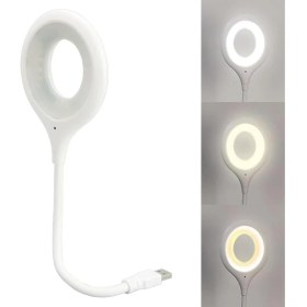 Resim Storemax Sesle Kontrol 3 Renk Işık Modlu Akrobat USB LED Kitap Okuma Işığı, USB Gece Işığı Lambası, 20 Led, Sesle Kontrol Masası Işığı, Ses Komutları Açıklamada Mevcuttur 