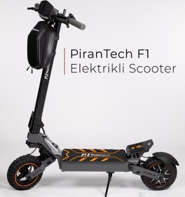 Resim PiranTech F1 Elektrikli Scooter 1000W Güç - Turuncu 