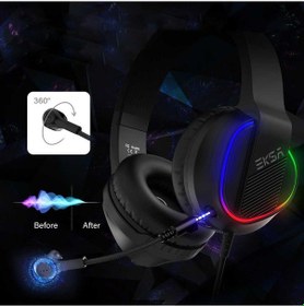 Resim Eksa E400 Gaming Kulaklık Oyuncu Kulaklığı 3D Surround RGB Led 3.5 mm & Çıkarılabilir Mikrofon - ZORE-257904 