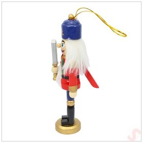 Resim Kurşun Asker, Ahşap Fındıkkıran 13cm - Kılıçlı Kırmızı 