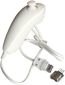 Resim Dekaim Nunchuk Controller Attachment Replacement,Nunchuk Video Game Controller Joystick Remote for Wii Gamepad Console White 