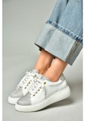 Resim Fox Shoes S820042209 Beyaz/gümüş Simli Kadın Spor Ayakkabı Sneakers Beyaz - Gümüş 