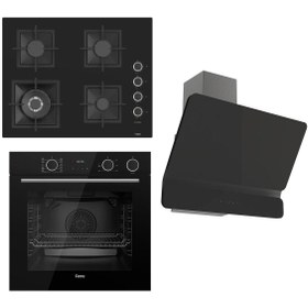 Resim Ferre FLAMEART SC Serisi Siyah Set (SC405-WFA + XE64CS +D080 ) - 65 cm'lik Kare Döküm Izgara-WOK 