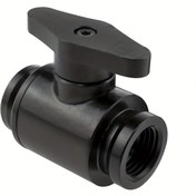 Resim 1 Adet Ağır Hizmet Tipi Su Soğutma Sistemi Küresel Vana - Çift İç Dişli (NPT) Kapatma Valfi, Siyah Boru Tıpa Valfi, Tesisat, HVAC, Boru Bağlantıları için (Erkek-Erkek Dişli Uçlar, Kolay Kurulum) 