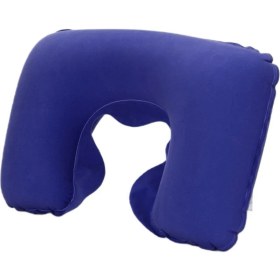 Resim Lacivert Şişme Boyun ve Seyahat Yastığı, Ortopedik ve Kadife Konforu ile Rahatlık Sağlar 