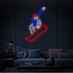 Resim HONEY CONCEPT Snowboardcı Neon Led 