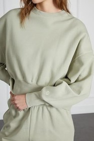Resim Yıkamalı Basıc Sweat 