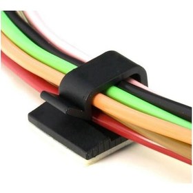 Resim Wcl1368 Kablo Sabitleme Kelepçesi Klipsi Yapışkanlı Duvar Kablo Tutucu 21 x 19 x 12 MM Siyah 50 Adet 