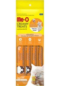 Resim Me-o Creamy Treats Tavuk Etli Ve Kabaklı Ek Besin Ve Kedi Ödülü 4x15gr 