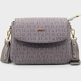 Resim Just Polo Kadın Su Geçirmez Ayarlanabilir Askılı Lüks El & Omuz Çantası Shoulder Bag Ebat: 25 X 15 Cm Gri 