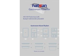 Resim CetKing Çelik Gastronom/gastronorm Küvet Kapak 1/2 