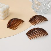 Resim 3 adet / Takım 11 Diş Plastik Saç Yan Tarak Vintage Twist Tarak Fransız Tarzı Saç Klipsi Tarak Saç Aksesuarları Kadınlar Için 