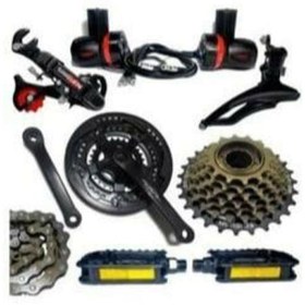 Resim Bisiklet Vites Seti Şanzıman Zincir Dişli Ayna Kol 