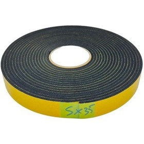 Resim Contacall Endüstriyel Epdm Kauçuk Çift Taraflı Yapışkan Bantlı Yalıtım Süngeri 5mmx35 Mm 10 Metre 