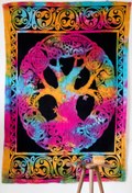 Resim Lila Rosa Mandala Desenli Yatak Ve Duvar Örtüsü 