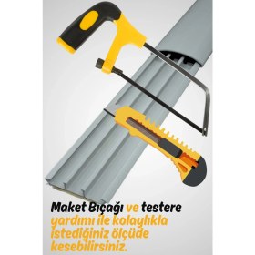 Resim 1m Kendinden Yapışkanlı 50X12MM Gri Balık Sırtı Kablo Kanalı 