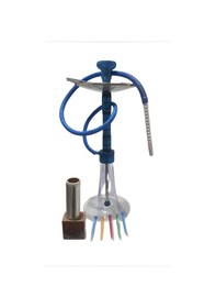 Resim Mavi Büyük Nargile Takımı Seti 