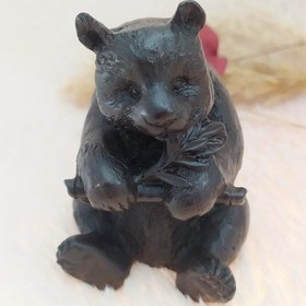 Resim Hdmarketim Reçine Siyah Biblo Ayıcık Heykel 