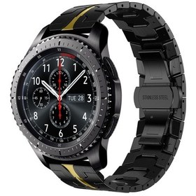 Resim Samsung Uyumlu Gear S3 Frontier Koruyucu Paslanmaz Çelik Metal Saat Kordonu 