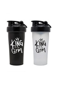 Resim Cool Plastik Shaker King Of The Gym 650 CC (Siyah - Beyaz) 