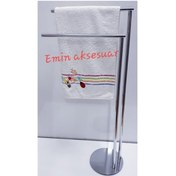 Resim ikili ayaklı havluluk krom 