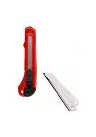 Resim Plastik Gövde 18mm Profesyonel Falçata Bıçak +10 Adet Yedek Bıçak Maket Bıçağı 