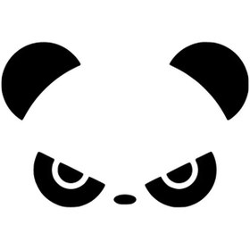 Resim Genel Markalar Sinirli Panda Sticker 40 x 28 cm 