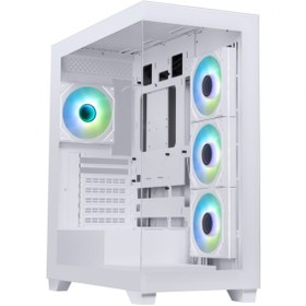 Resim BitFenix Ceto Premium White 750W 80+ Bronze PSU 4x120mm FRGB Fan ATX Temperli Cam Beyaz Gaming (Oyun 