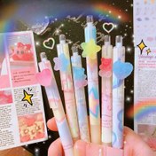 Resim 1 adet Kawaii Mekanik Kurşun Kalem Seti 0.5mm HB - 14 Yaş ve Üzeri İçin Basınçla Aktive Edilen Plastik Yazı Aracı, Okul Kırtasiye Malzemeleri 