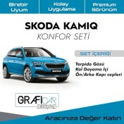 Resim FourForce Design Skoda Kamiq Konfor Seti̇ - Saklama Alanları Kumaş Kaplama-Ses Izolasyon Amaçli Ürün 