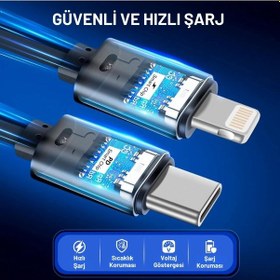 Resim Araç Çakmaklık Şarj Aleti - 66w Dahili Çekilebilir Kablolu Type C & Lightning Çakmaklık Araç Hızlı Ş 
