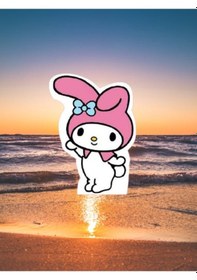 Resim Ayaklı Pano Kuromi My Melody Ayaklı Pano 32cm Doğum Günü Masa Dekoru Oda Süsü Çok Renkli 