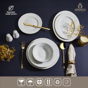 Resim Amboss Hare 53 Parça 12 Kişilik Porselen Yemek Takımı Gold 