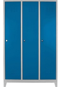 Resim Jessan Ofis 3 lü Eko Soyunma Dolabı Gri-Mavi 