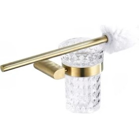 Resim Tuvalet Fırçası Tutucu Fırçalanmış Altın Paslanmaz Çelik Duvara Monte Banyo Raf Banyo Aksesuarları Banyo WC Fırça Donanım | Tuvalet Fırçası Tutucular (Yurt Dışından) 