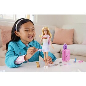 Resim Barbie Seyahatte Bebeği Ve Aksesuarları (HJY18) 