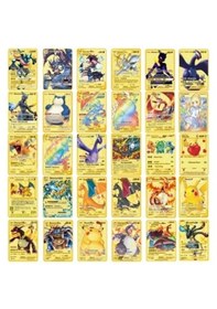 Resim Orijinal Pokemon Kart Gold Serisi 10'lu Paket - Pokemon Oyun Kartları - Pikachu Koleksiyonluk Kart Pokemon 