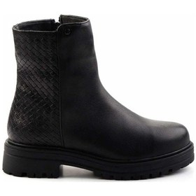 Resim Siyah Siyah Hakiki Deri Kadın Bot & Bootie K02586230603 Siyah Siyah 
