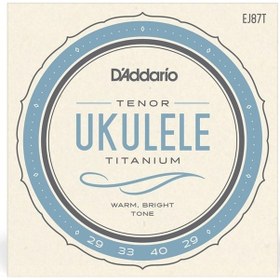 Resim D'addario Ej87T Titanium Tenor Ukulele Strings Takım Tel Tenor 