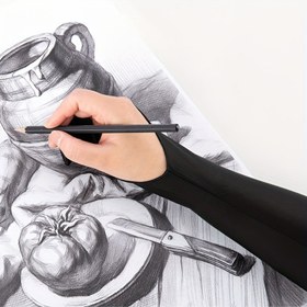 Resim Çok Yönlü Sanatçı Çizim Eldiveni - Kaymaz, Nefes Alabilen Kumaş ve 2 Parmak Tasarımı ile Eskiz ve Dijital Sanat için, Her İki El için Uygun 
