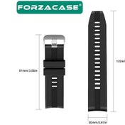 Resim Forzacase Samsung Watch Active 2 40 Mm İle Uyumlu Tokalı Çizgi Desen Silikon Kordon Kayış - Fc1069 