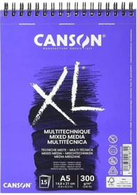 Resim Canson Xl Mix Media Spiralli Çizim Bloğu A5 15 Yaprak 300gr 200001872 