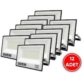 Resim Noas 100 W Smd Slim Led Projektör 12 Adet 