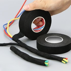 Resim Sağlam Yapıştırıcılı Ağır Hizmet Tipi Otomotiv Kablo Bandı - Araç, Kamyon ve Motosiklet Elektrik Sistemleri için Güçlü Tutuşlu Kendinden Yapışkanlı Kablolama Organizatörü & Koruyucu - DIY için İdeal 